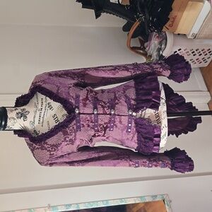 Hearts & Roses purple Victorian jacket